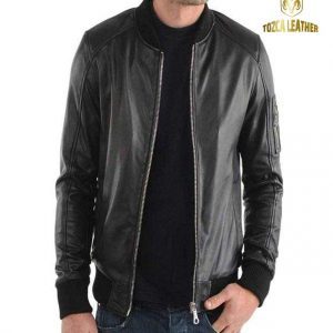 Jaket Kulit Bomber Domba Asli KB047