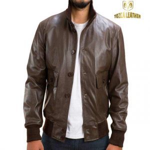 Jaket Kulit Bomber KB041