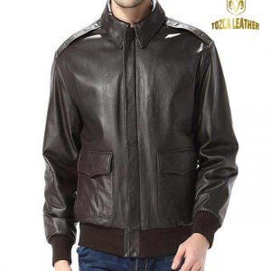 Jaket Kulit Bomber KB043