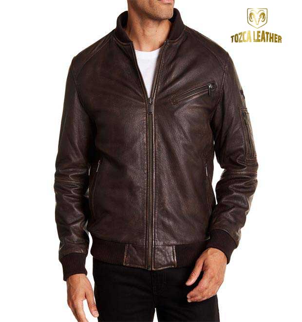 Jaket Kulit Bomber KB053