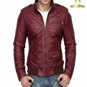 Jaket Kulit Bomber KB072