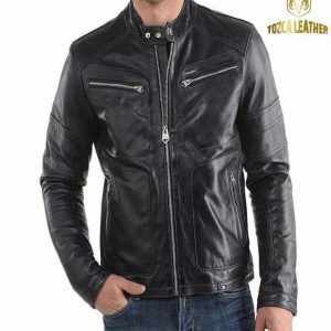 Jaket Kulit Motor Pria KM107