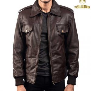 Jaket Bomber Kulit Domba Super KB072