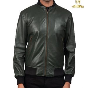 Jaket Hijau Tua Domba Super KB083