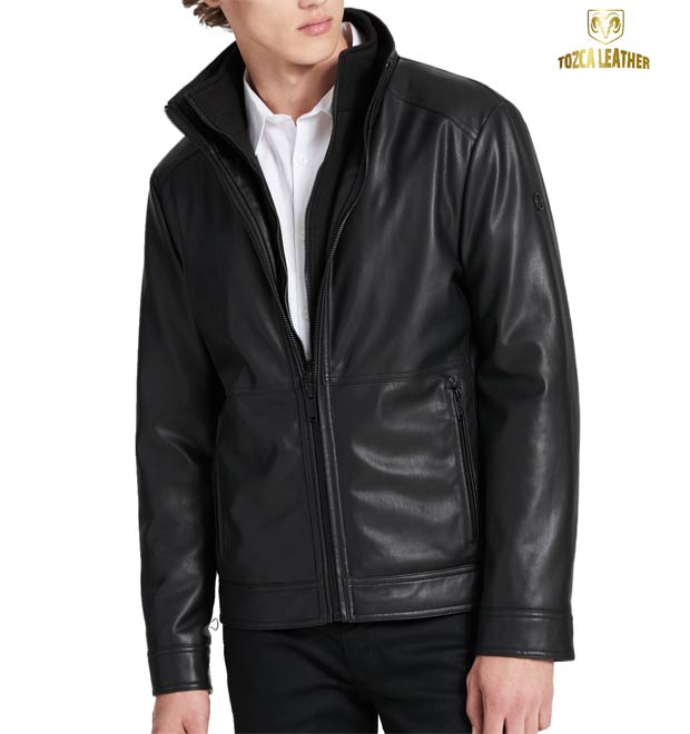 Jaket Kulit Double Kerah KP136 - Tozca Leather