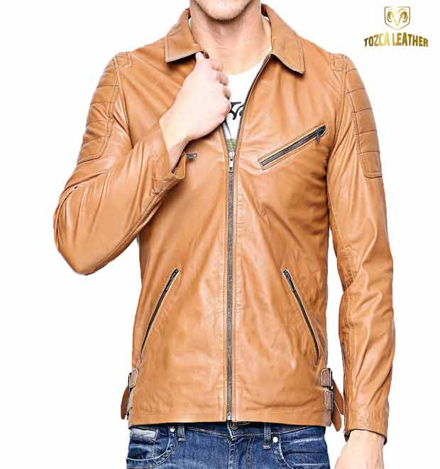 jaket kulit touring pria