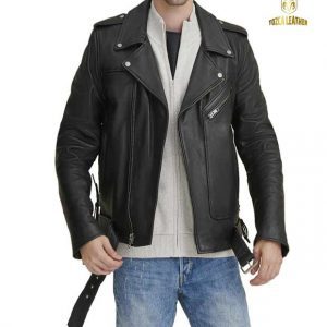 Jaket Kulit Motor Moge Pria KR058