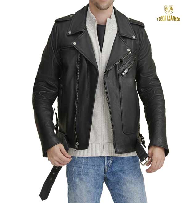 Jaket Kulit Motor Moge Pria KR058