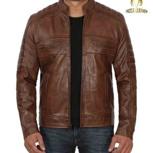 Jaket Kulit Biker Pria Model Terbaru KM130