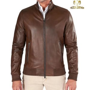 Jaket Kulit Kamsai Pria Model Bomber KB100