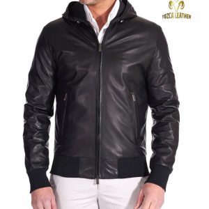 Jaket Kulit Kupluk Model Bomber KH055